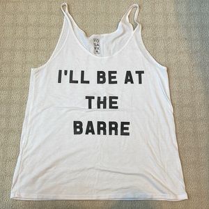 Yoga/barre athletic tank top